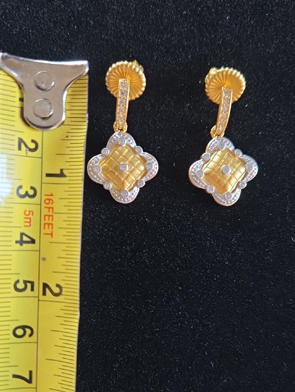 Freida Rothman Clover Drop Earrings - Picture 8 of 10